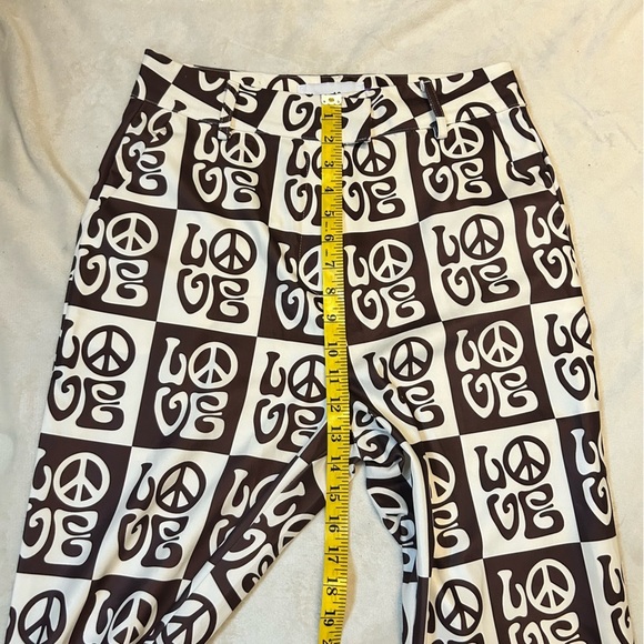 House Of Sunny | All you need is Love Brown & Cream Pants | 70s Boho | Size 8 - Picture 13 of 14